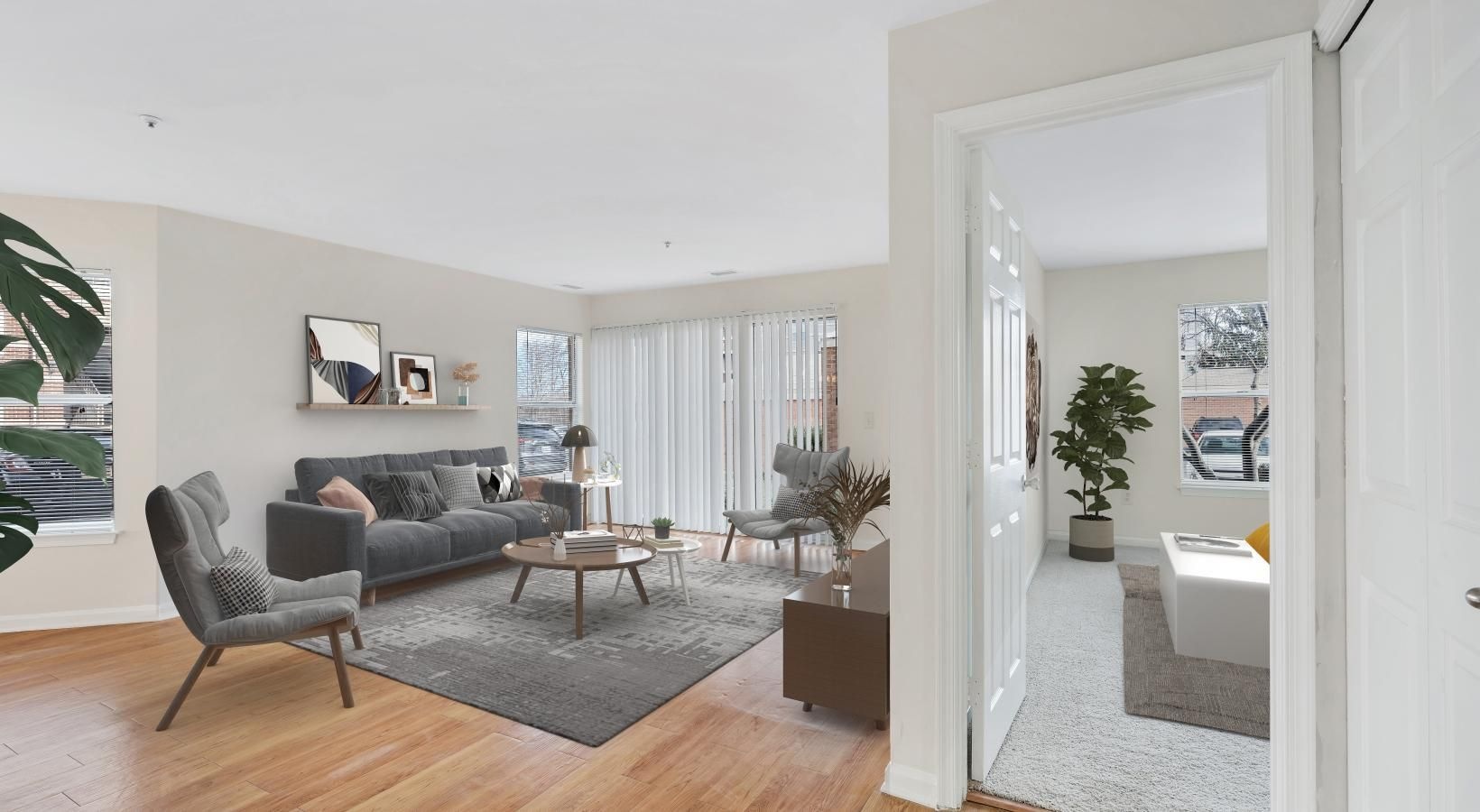 A perfect fit for the whole family a living room with a wood floor